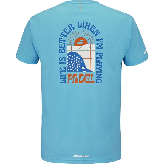 PERF COTTON TEE SCUBA BLUE