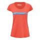EXERSIZE STRIPE TEE POPPY RED