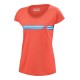 EXERSIZE STRIPE TEE POPPY RED
